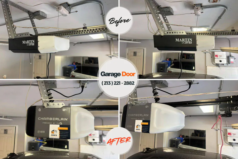 Before and after: garage door repair Grants Pass, OR
